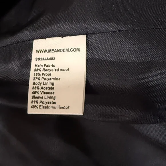 ME+EM | Short Italian Forever Wool Jacket Blazer Navy/Gold | US size 6 - Picture 5 of 13